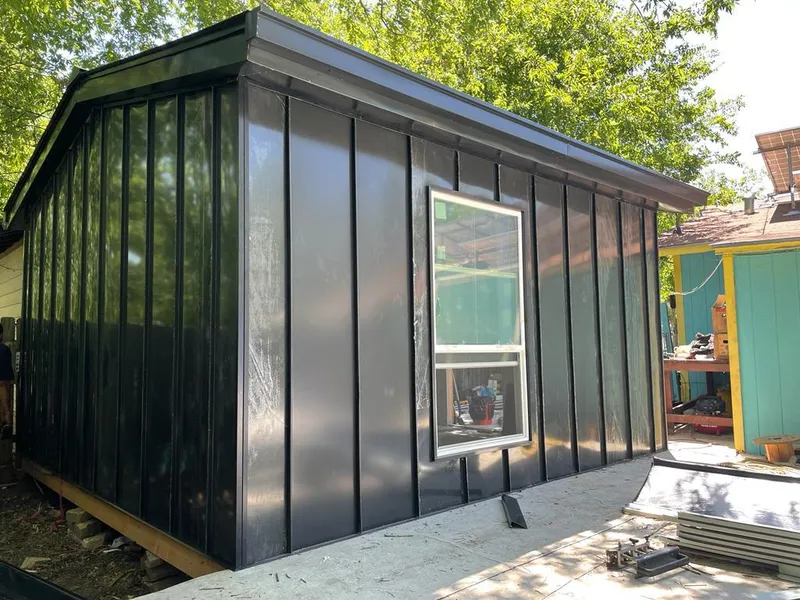 Black standing seam metal wall panels for Metal Roof Installation in New Lenox